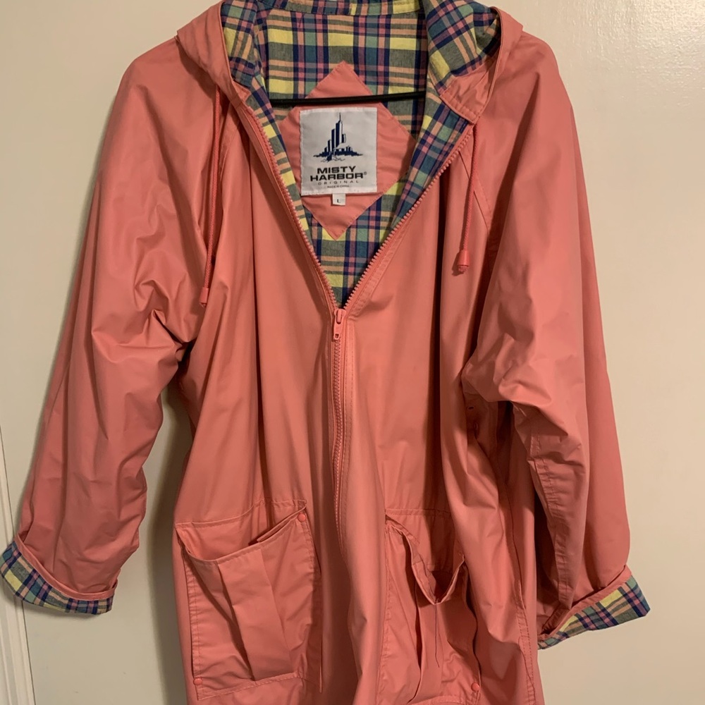 Misty harbor pink rain jacket